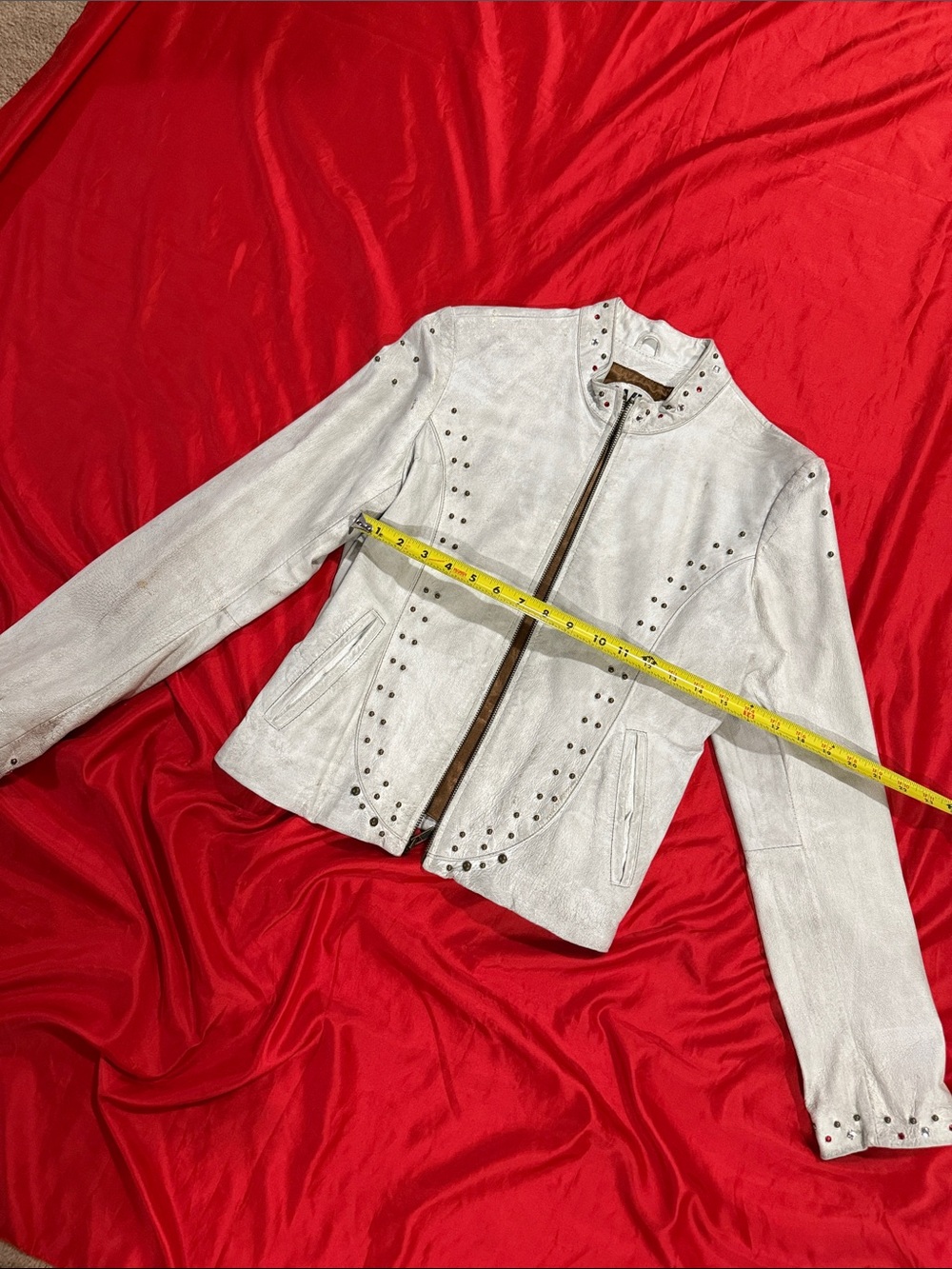 WOW POSHMARK - Authentic Wilson’s Leather White Specialty Leather Bomber Jacket - Picture 5 of 15
